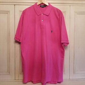 Polo Ralph Lauren Pink 2 button Pique Polo Shirt XL